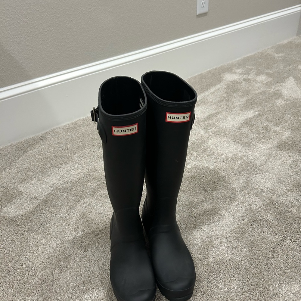 Black womens hunter rain boots